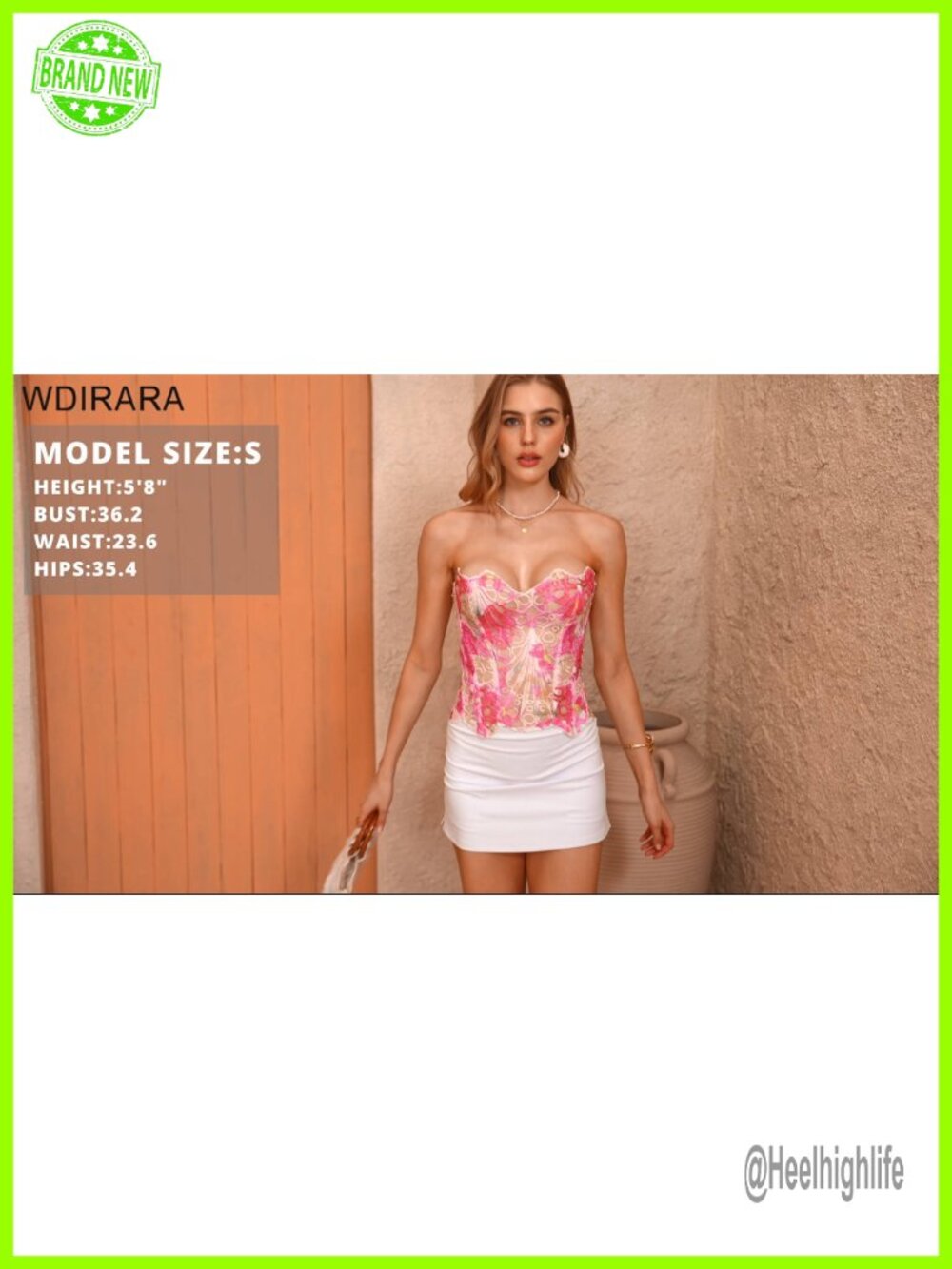 Strapless Mesh Corset Bustier Top Lace Up Back Women's Going Out Party - Picture 6 of 6